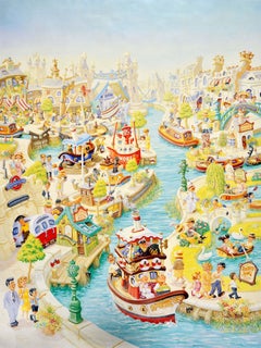 Original Vintage London Underground Poster Catch The Boat By Tube Charles Shiels