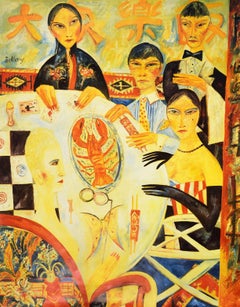 Original Vintage London Underground Poster Chinatown Paint It By Tube Bellany