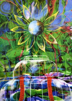 Original Vintage London Underground Poster Kew Gardens Pascale Petit Palm Art