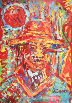 Original Vintage London Underground Poster Lovely Cricket Oval Red Cricketer Art