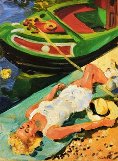 Original Vintage London Underground Poster LT Lazy Days By Tube Little Venice