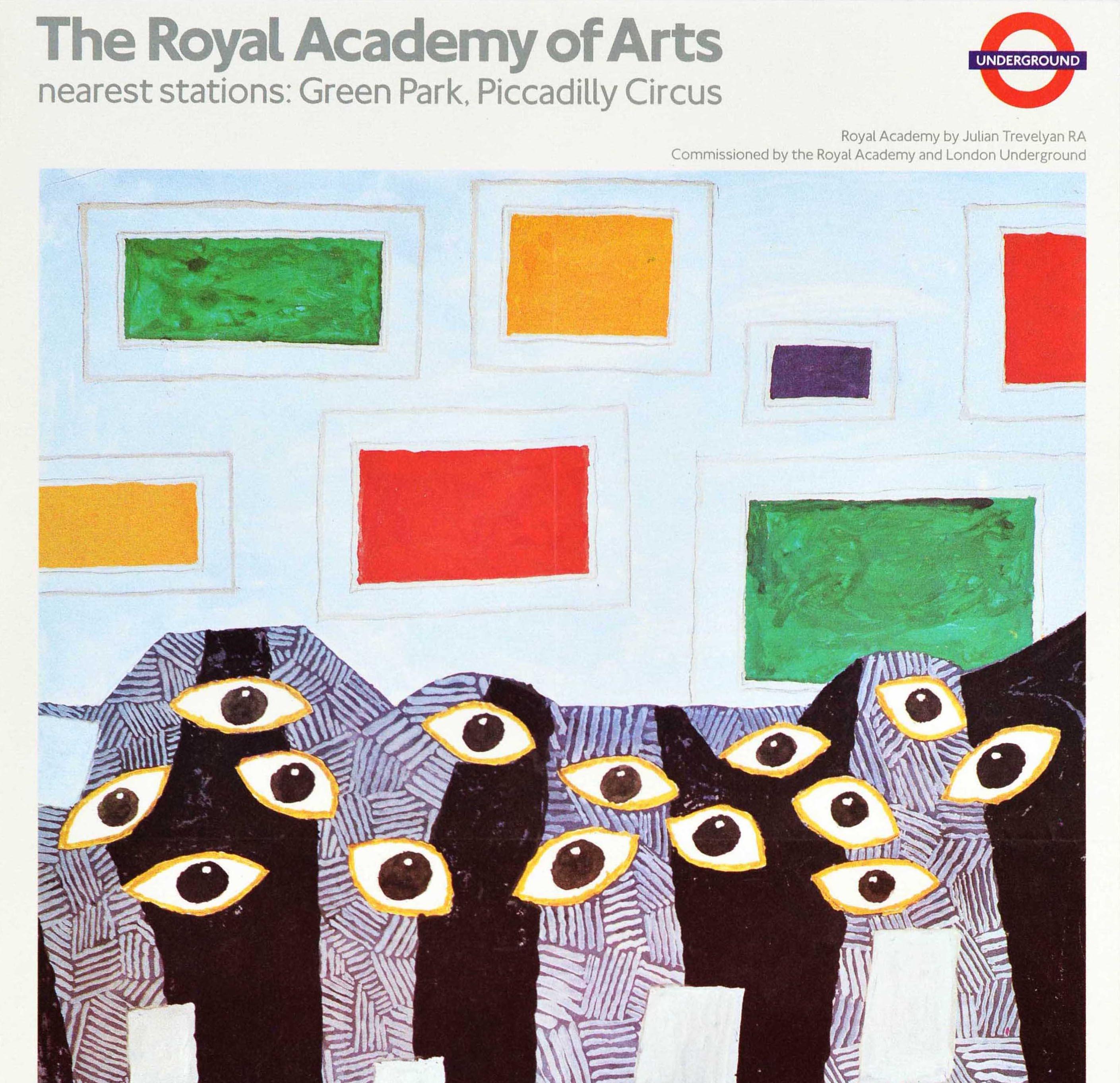 Britannique Affiche originale vintage originale du métro de Londres LT Royal Academy Of Arts Trevelyan en vente
