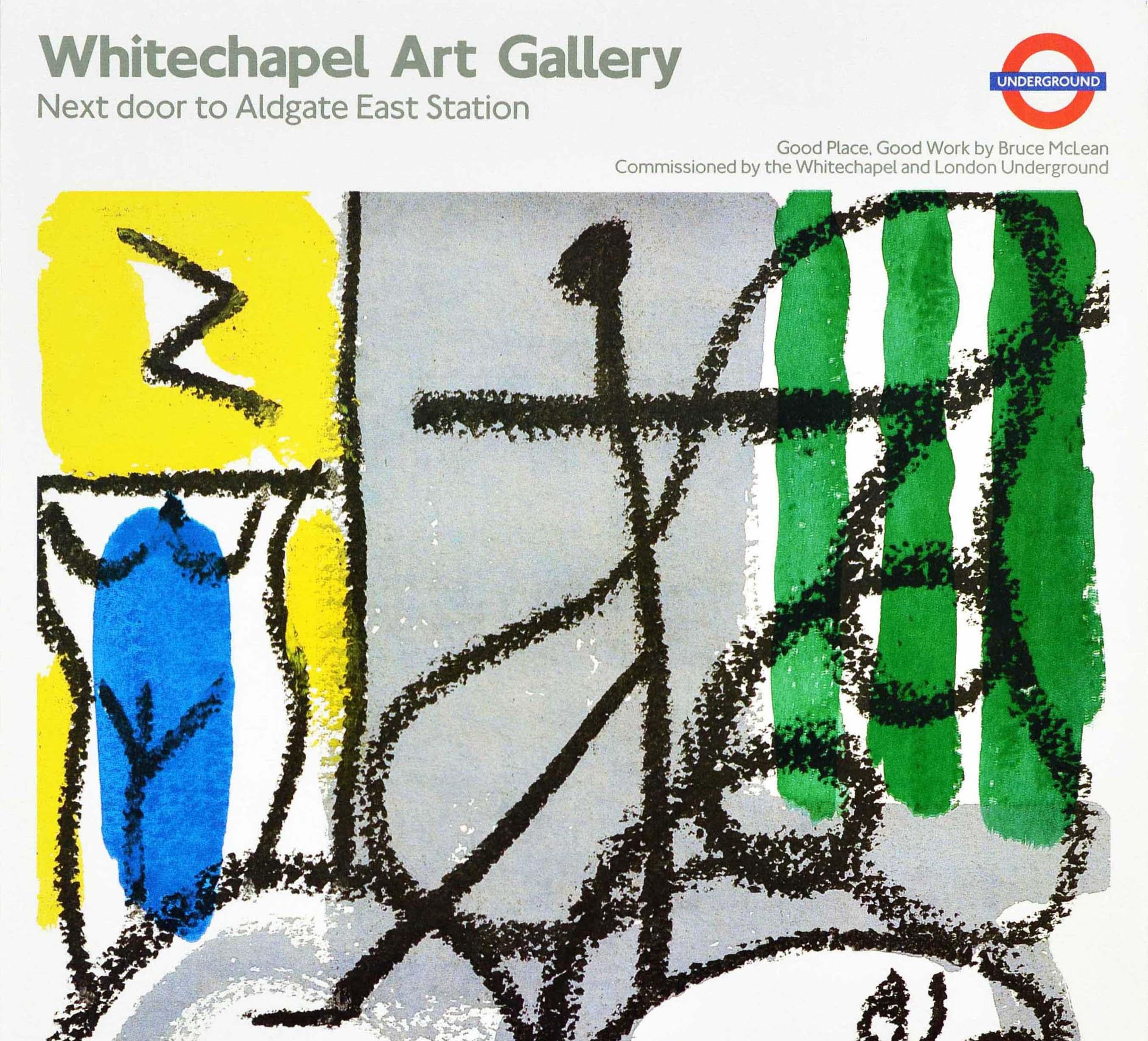 British Original Vintage London Underground Poster LT Whitechapel Art Gallery Abstract For Sale