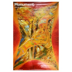 Original Vintage London Underground Poster Monument Great Fire Column Tube Art