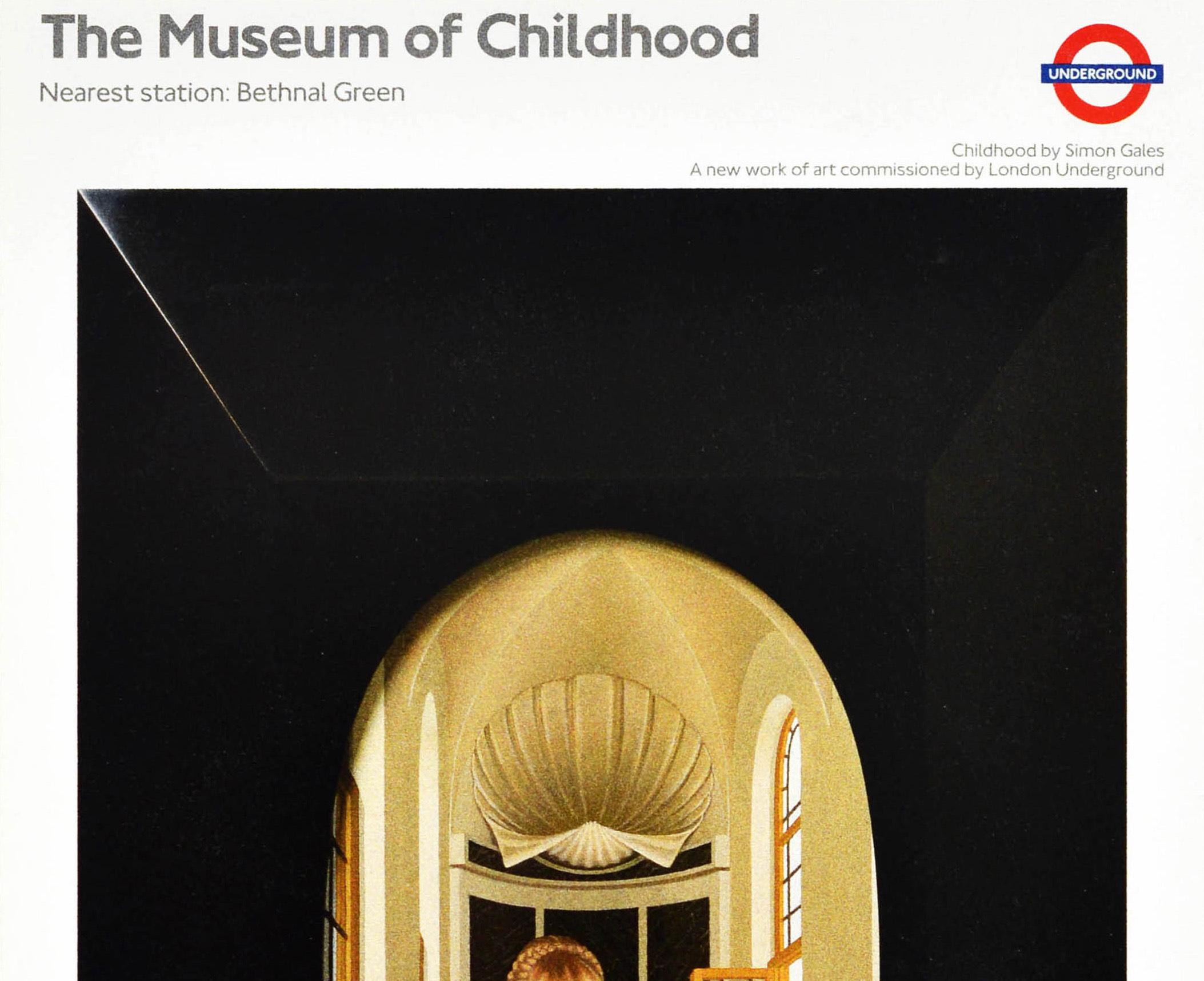 Britannique Affiche originale vintage du London Underground Museum Of Childhood Art, Simon Gales en vente