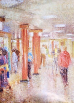 Original Vintage London Underground Poster Piccadilly Circus Tube Design Art