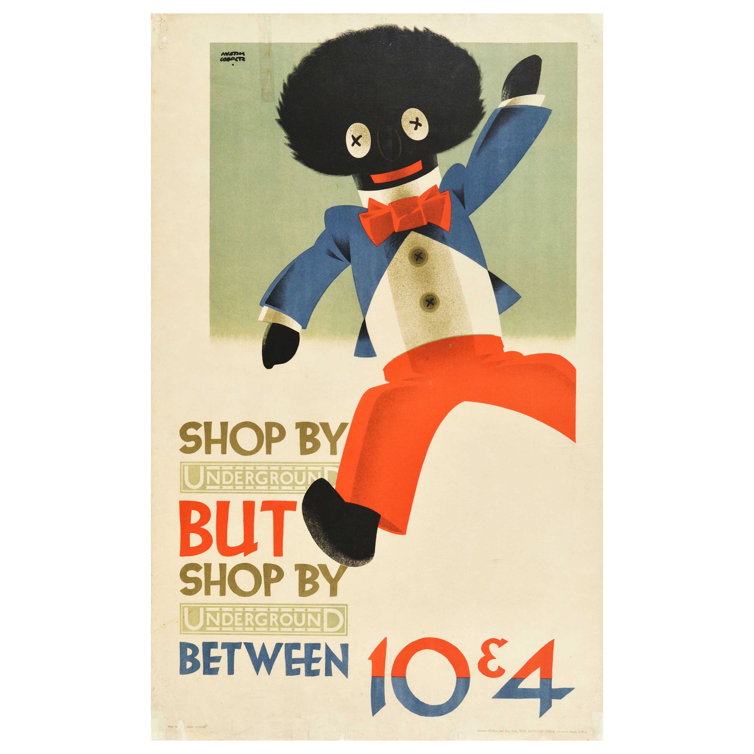 Poster Vintage Original Vintage London Underground Shop By Underground Off Peak Travel
