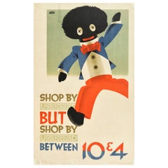 Poster Vintage Original Vintage London Underground Shop By Underground Off Peak Travel