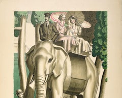 Póster Original Vintage London Underground Transport Of Joy At The Zoo Elephant