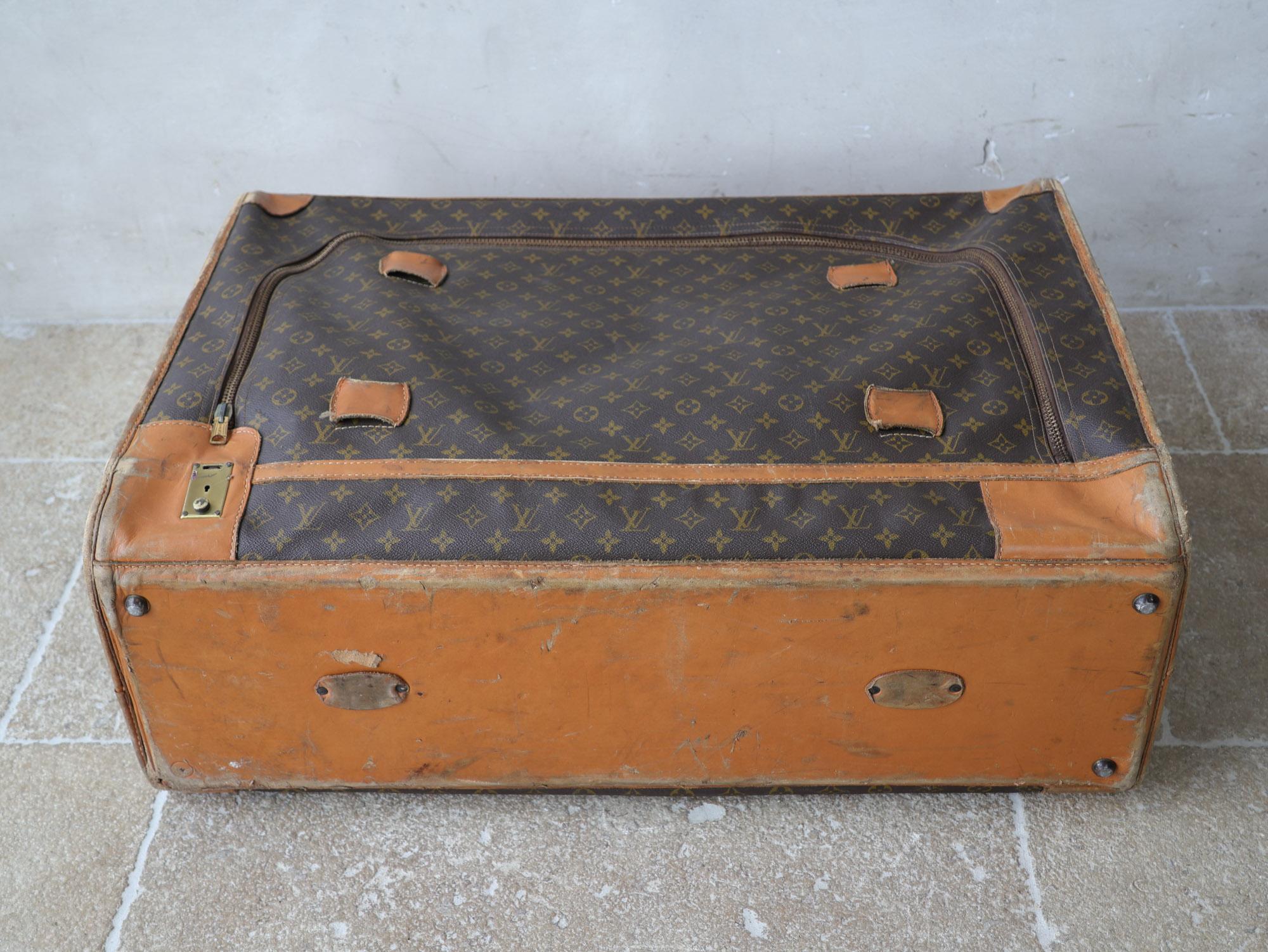 Late 20th Century Original vintage Louis Vuitton suitcase, from the 1970s For Sale
