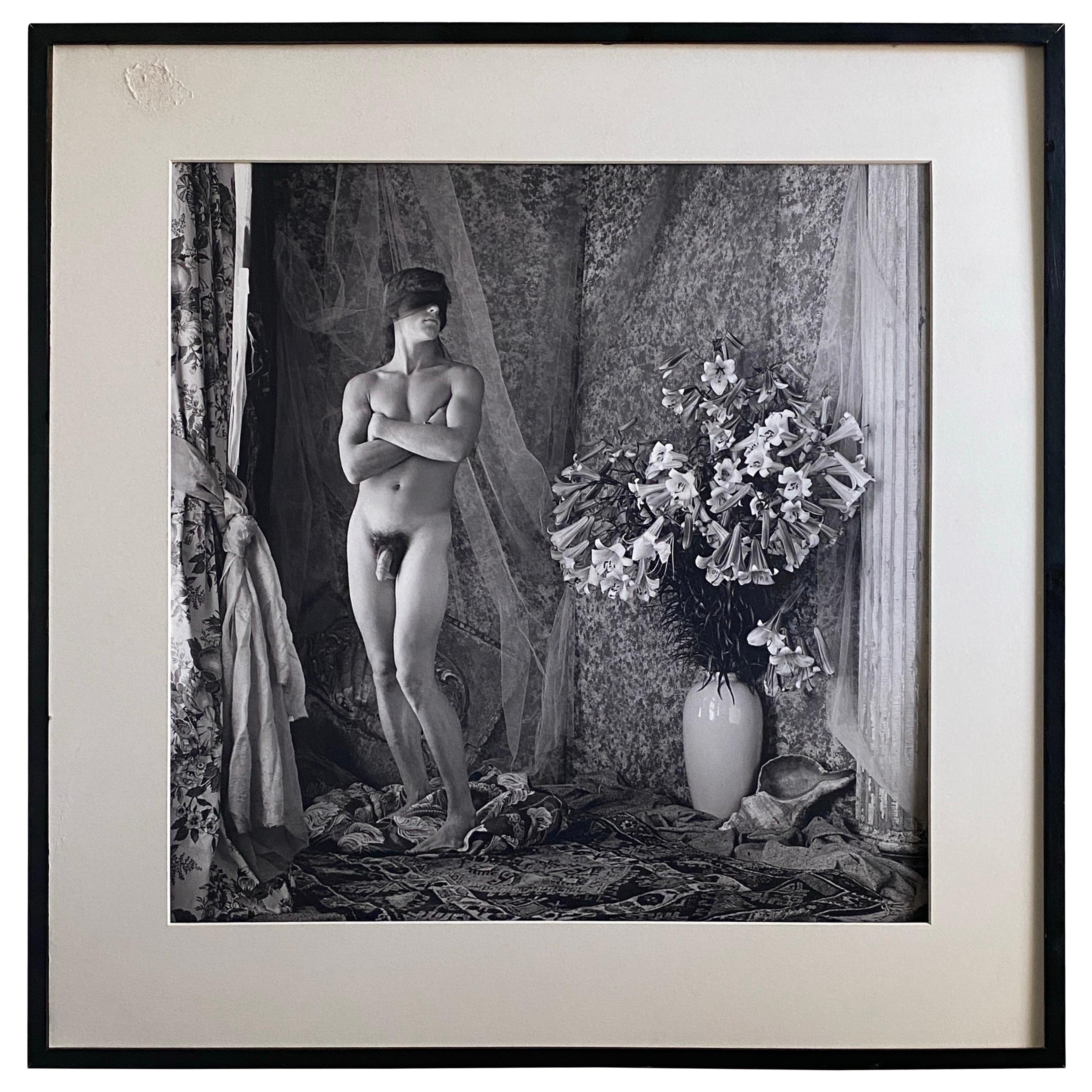 Original Vintage Male Nude Silver Gelatin Photograph by  Harvey Ferdschneider