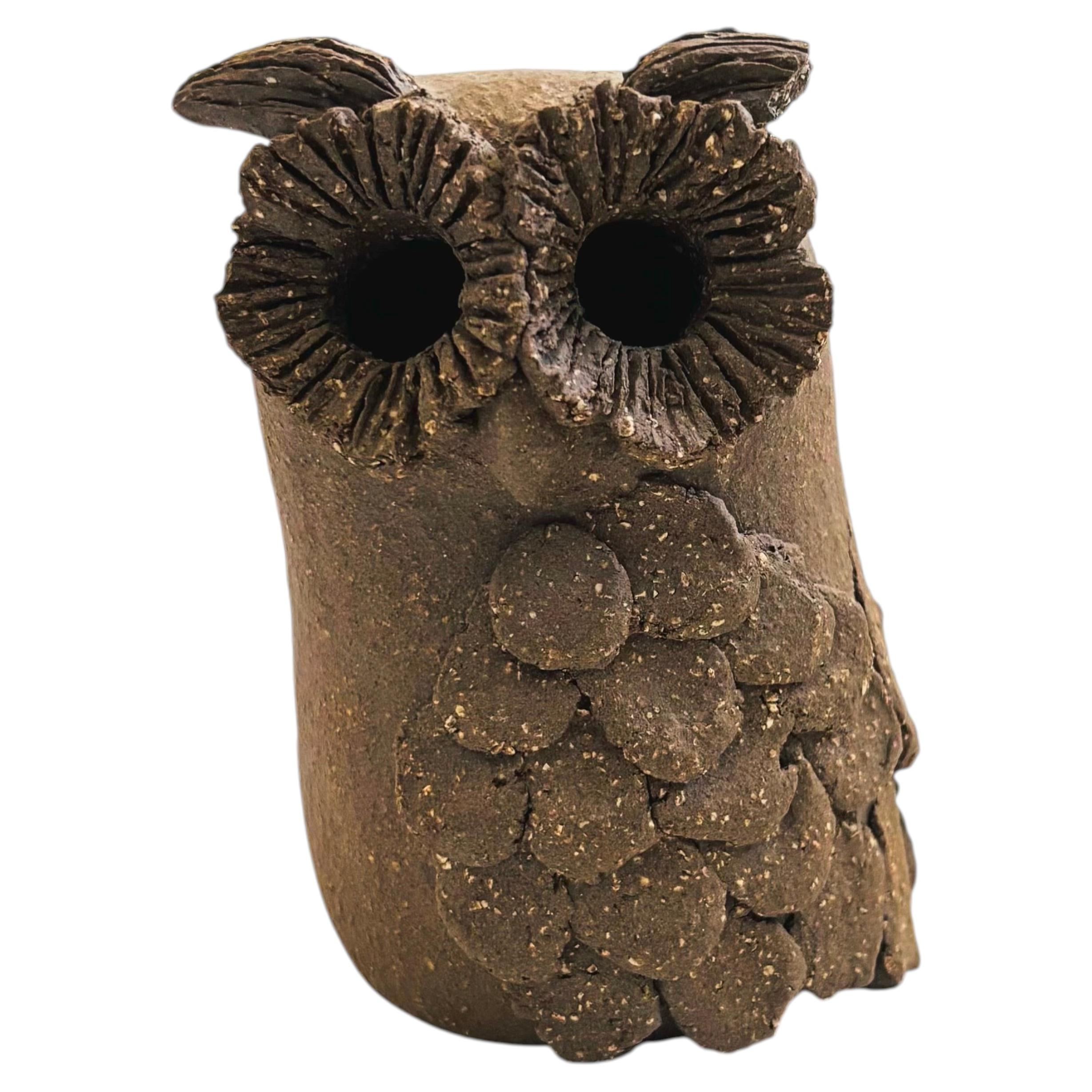 Original Vintage Margaret Hudson Earth Art Pottery Owl