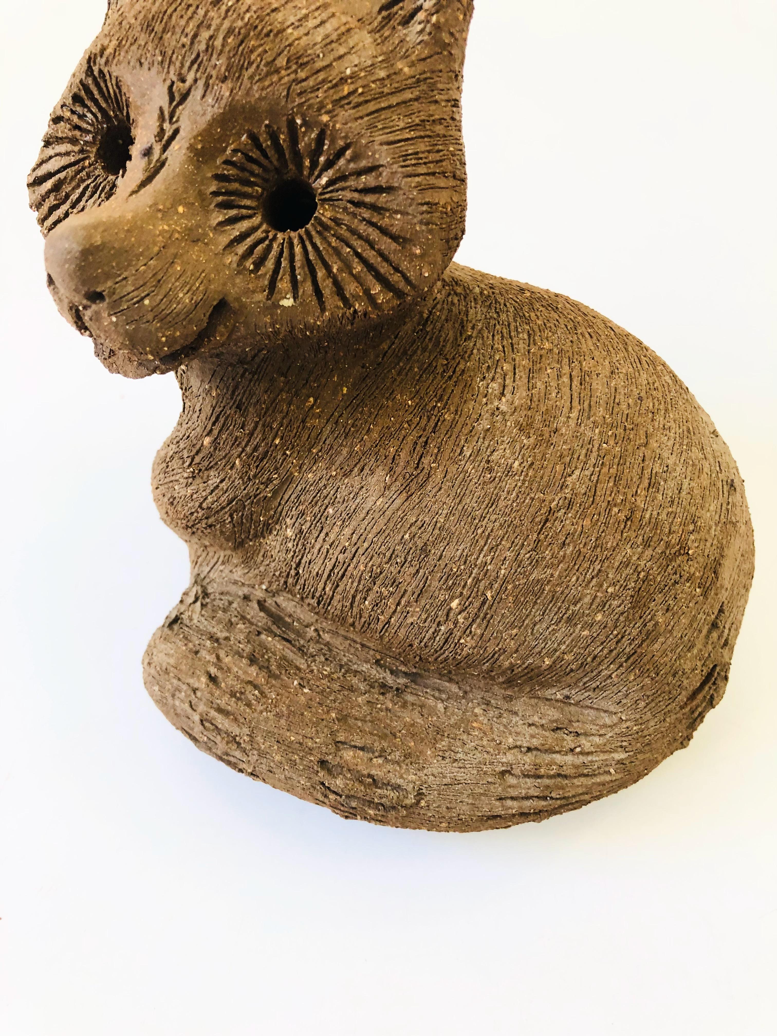 20th Century Original Vintage Margaret Hudson Earth Art Raccoon