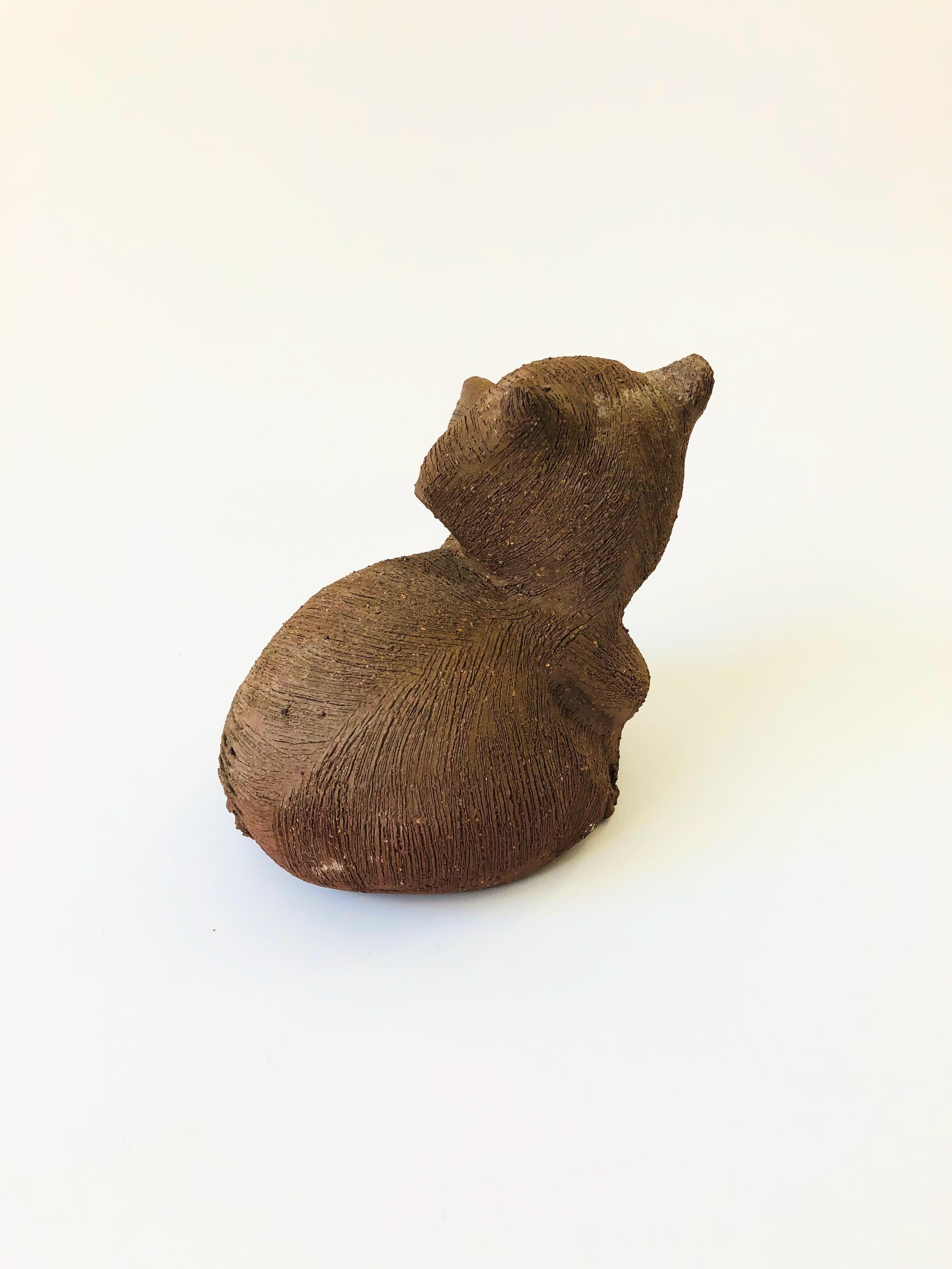 Clay Original Vintage Margaret Hudson Earth Art Raccoon