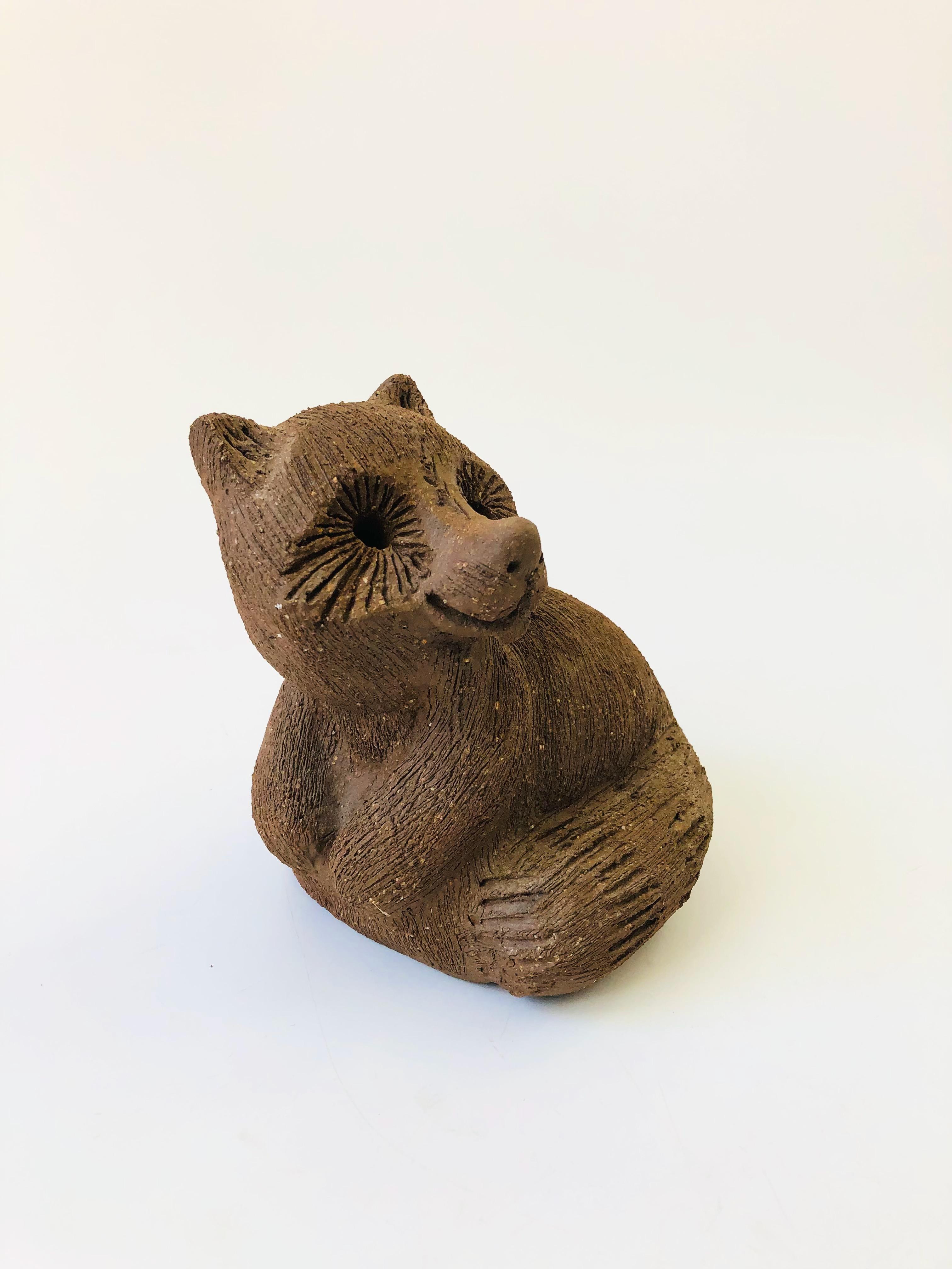 Original Vintage Margaret Hudson Earth Art Raccoon 2
