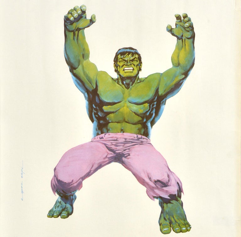 Original Vintage Marvel Film Poster The Hulk Animated Comics Superhero ...