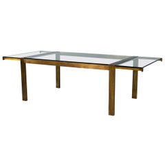 Original Vintage Mastercraft Aged Brass Dining Table