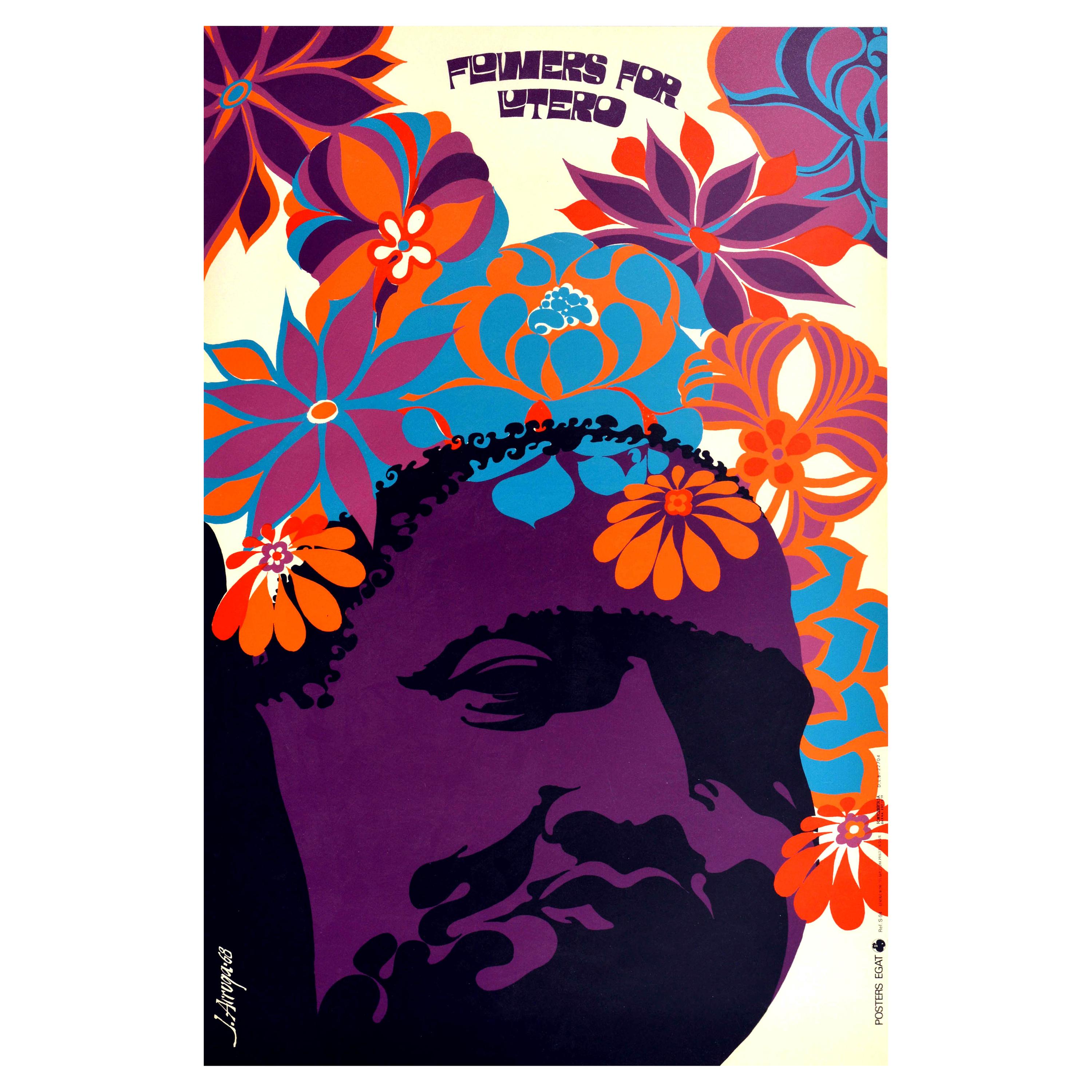 Original Vintage Memorial Poster - Flowers For Lutero - Martin Luther King Jr.