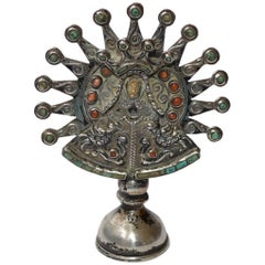Original Vintage Mexican Silver Candeleria Silver Virgin Matilde Poulat Matl