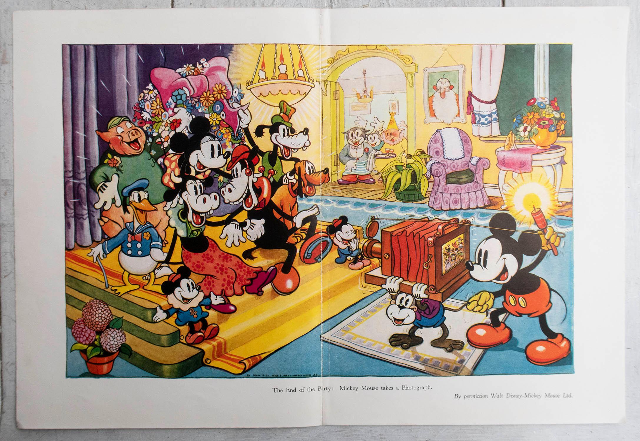 British Original Vintage Mickey Mouse Print . 1930's For Sale
