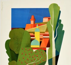 Original Vintage Mid Century Travel Poster Graz Austria Summer Festivals d'Ete