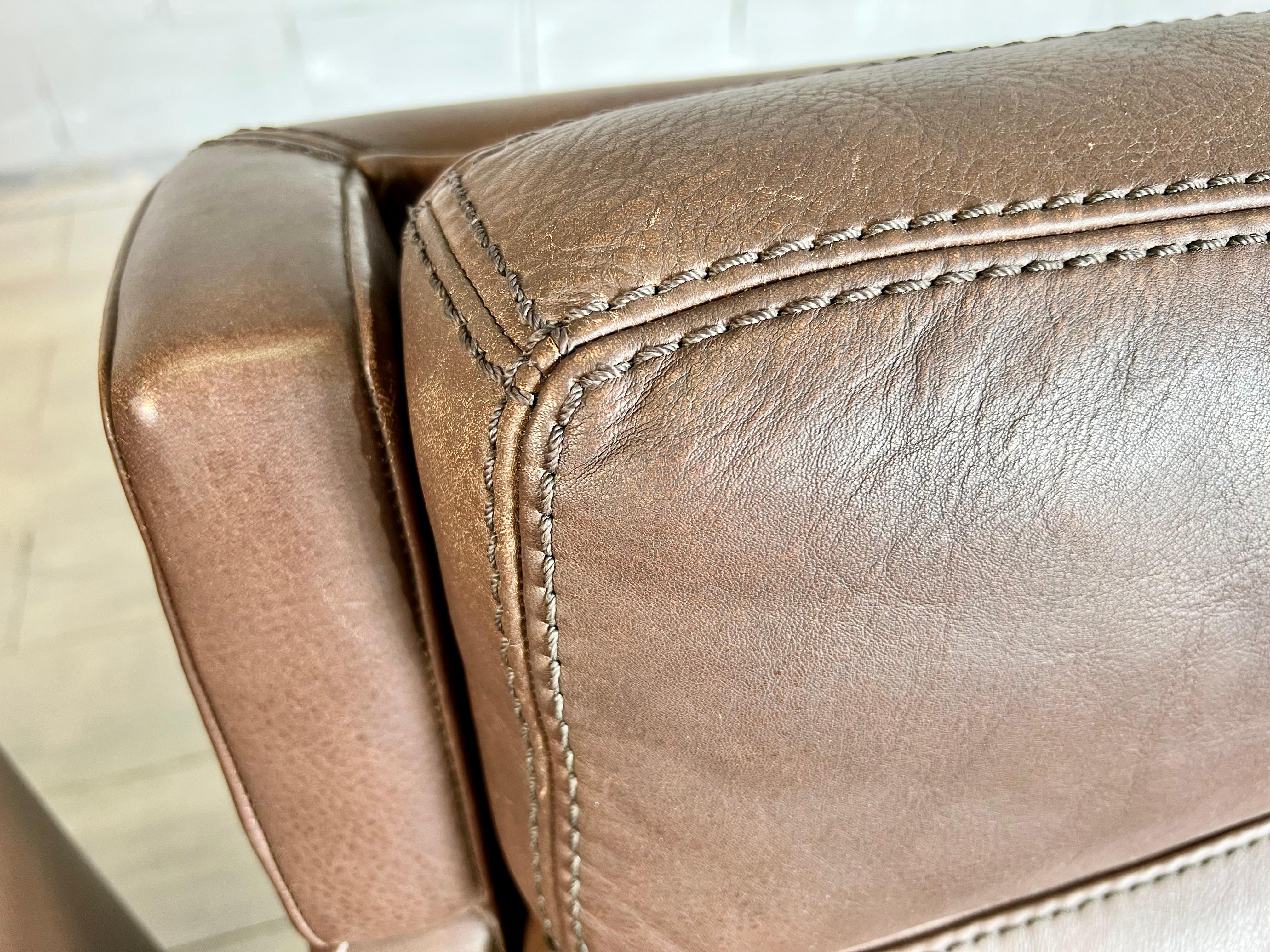 Belge Paire de fauteuils modernes d'origine en cuir par Durlet, Belgique, années 1970 en vente