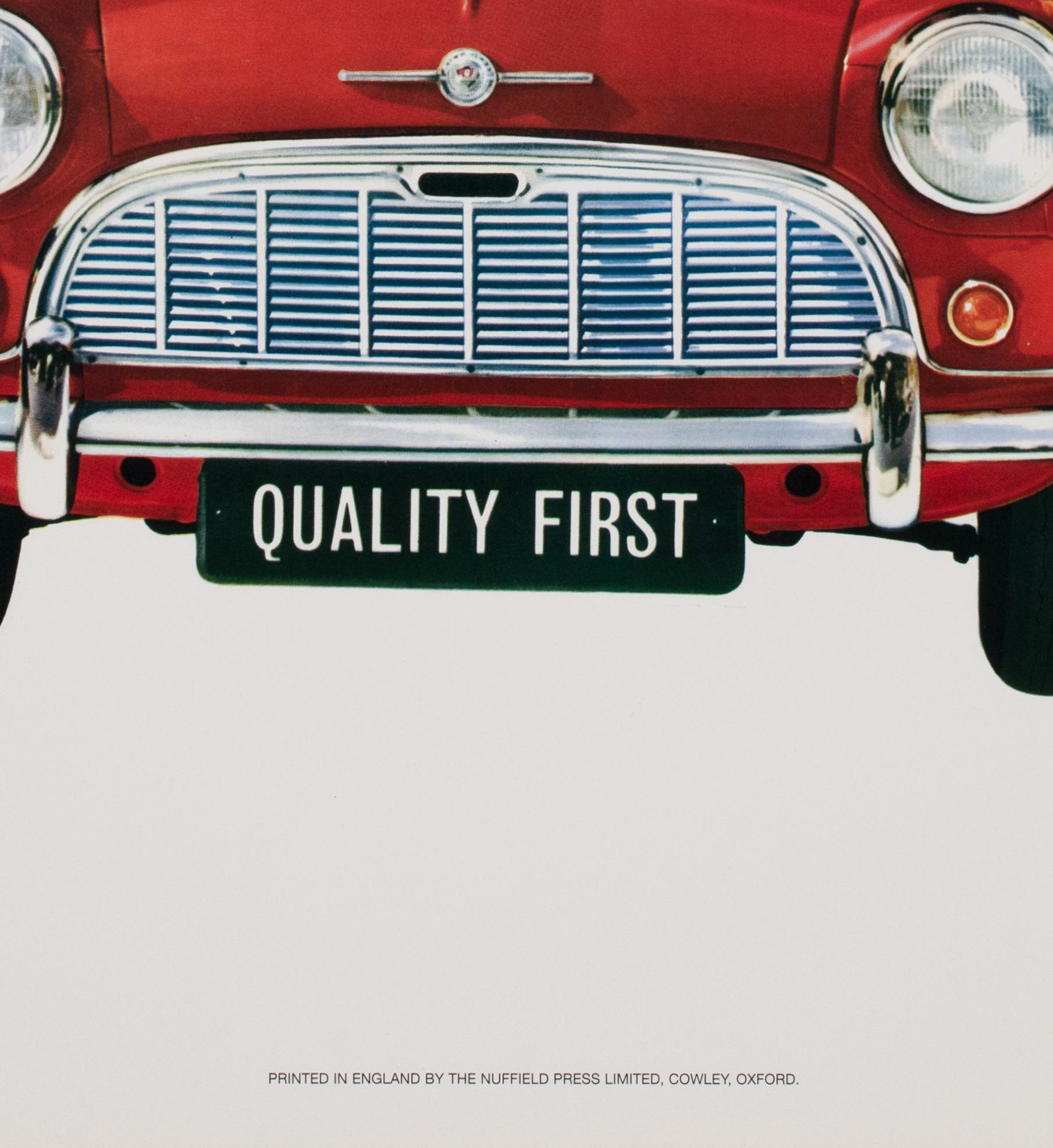 Original Vintage Morris 850, 1960 UK Car Dealer Poster For Sale 1
