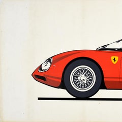 Original Vintage Motorsport Poster Ferarri 250LM Racing Car Automobile Sport