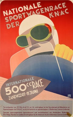 Original Vintage Motorsport Poster Motor Race National Sportwagenrace KNAC Apetz
