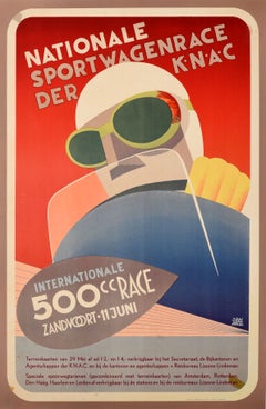 Original Vintage Motorsport Poster Motor Race National Sportwagenrace KNAC Apetz