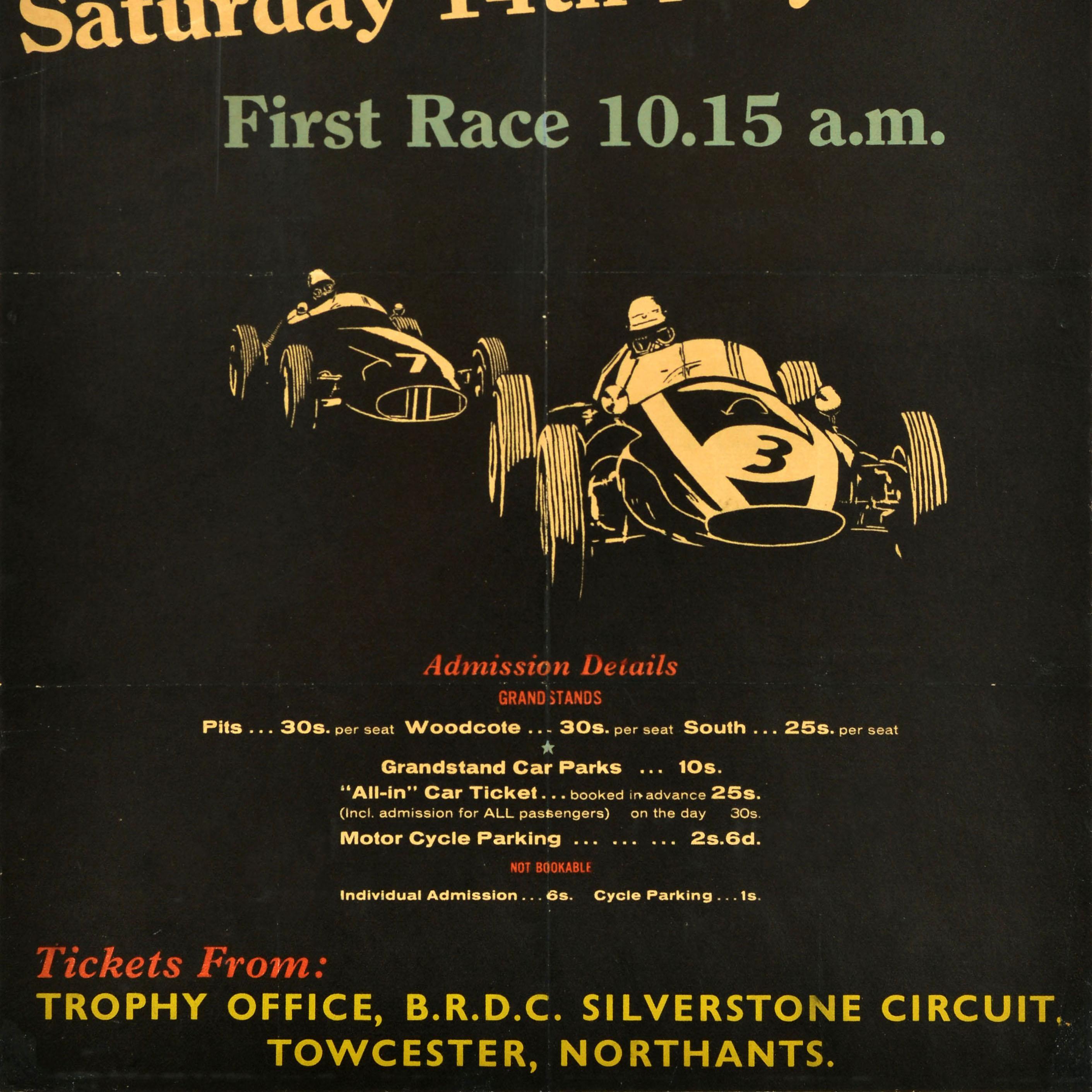 Original Vintage Motorsport Poster Silverstone International Trophy Meeting F1 In Good Condition In London, GB