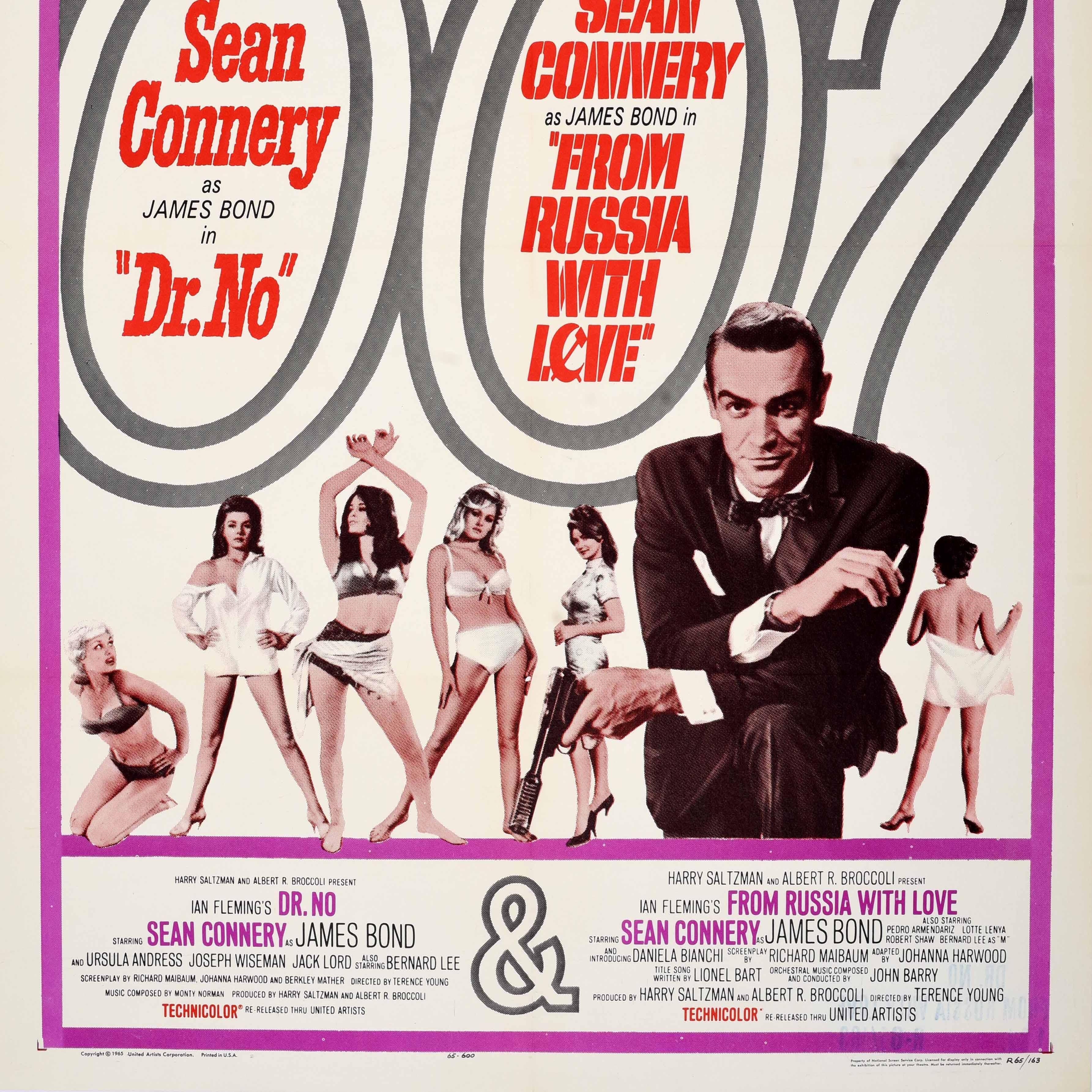 Poster cinematografico originale d'epoca 007 James Bond Dr No Dalla Russia con amore Connery In condizioni buone in vendita a London, GB