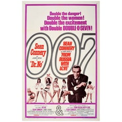 Original Vintage Film Poster 007 James Bond Dr. No Von Russland mit Liebe Connery