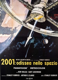 Poster cinematografico originale d'epoca 2001 A Space Odyssey Stanley Kubrick Italiano