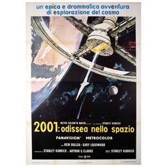 Poster cinematografico originale d'epoca 2001 A Space Odyssey Stanley Kubrick Italiano