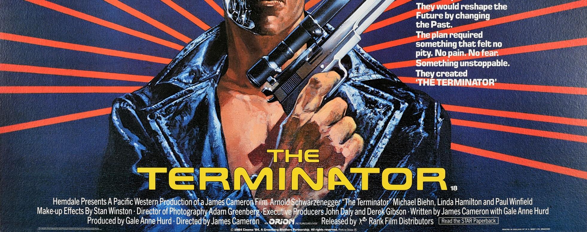 Original Vintage Movie Poster Arnold Schwarzenegger The Terminator Sci Fi Film