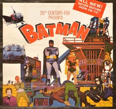 Original Vintage Movie Poster Batman Adam West Burt Ward Comic Book Superhero