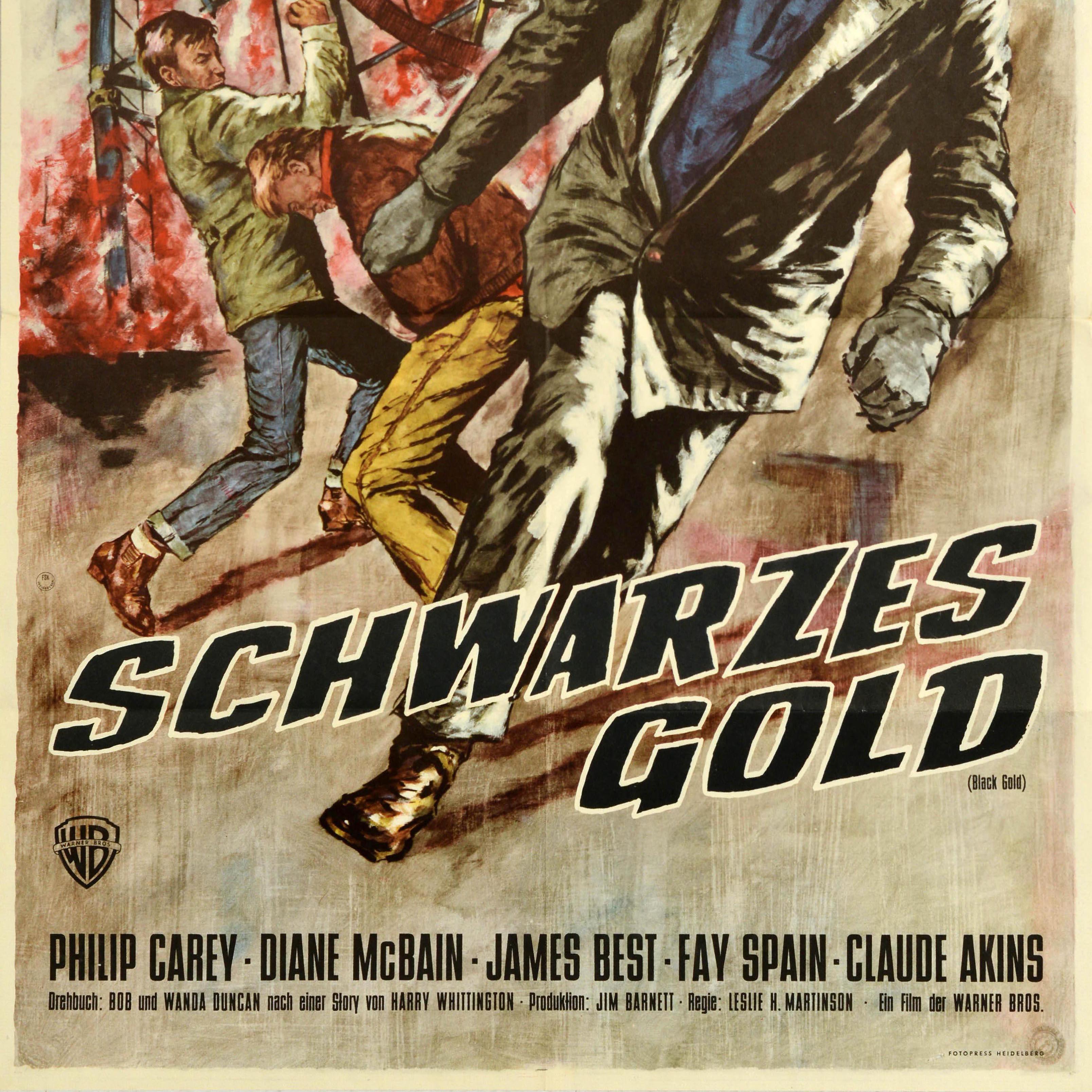 Original Vintage-Filmplakat, Schwarz, Gold, Schwarz, Schwarze und Schwarze, Gold, Philip Carey Rolf, Goetze im Zustand „Gut“ im Angebot in London, GB