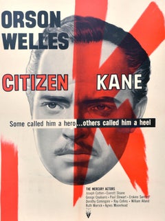 Original Vintage Movie Poster Citizen Kane Orson Welles The Mercury Theatre