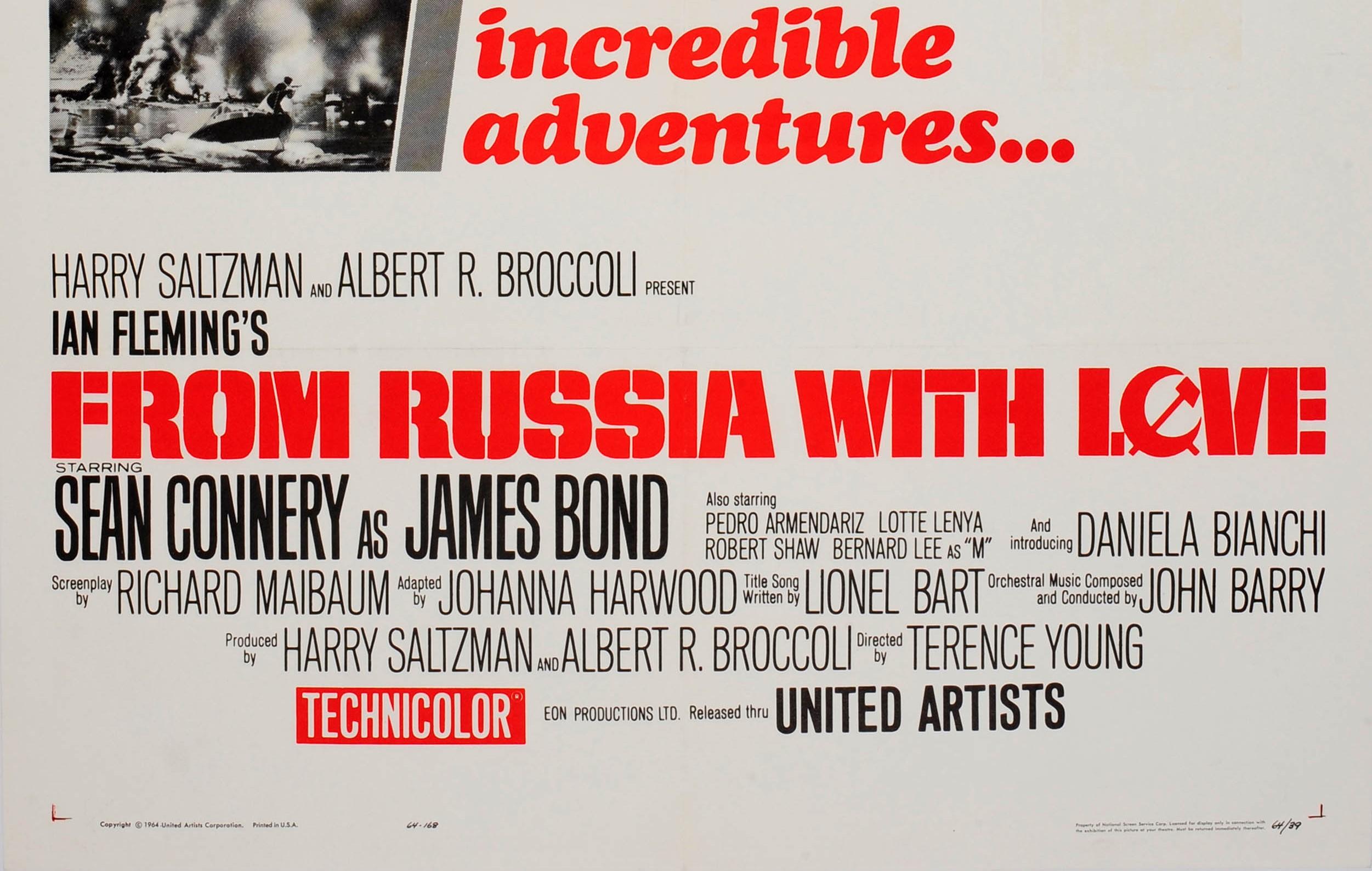 Original-Vintage-Filmposter für den 007 James Bond-Film „From Russia With Love“ im Zustand „Gut“ im Angebot in London, GB