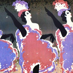 Original Vintage Movie Poster French Cancan Soviet Release Musical Comedy Dance