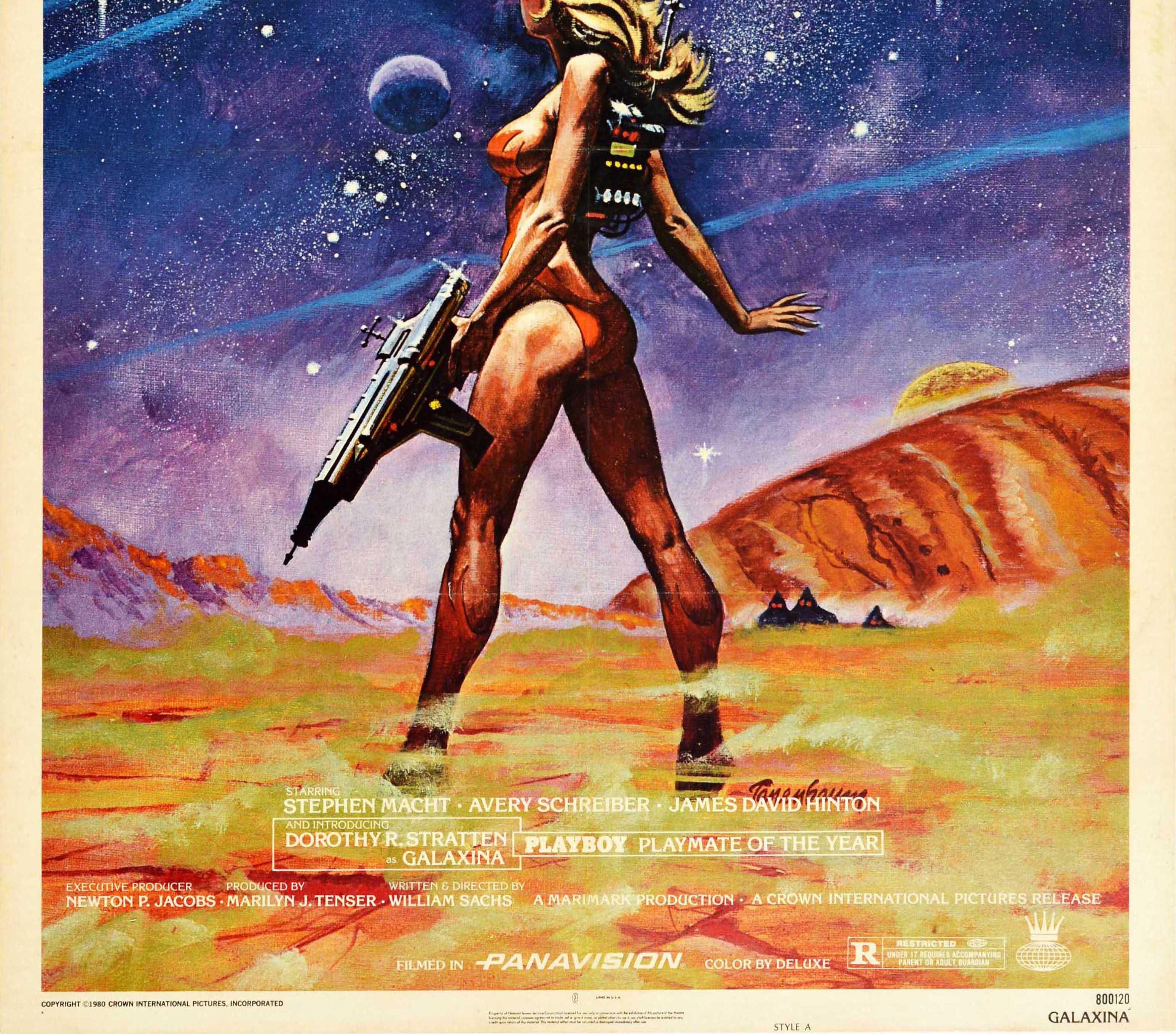 Late 20th Century Original Vintage Movie Poster Galaxina American Science Fiction Scifi Space