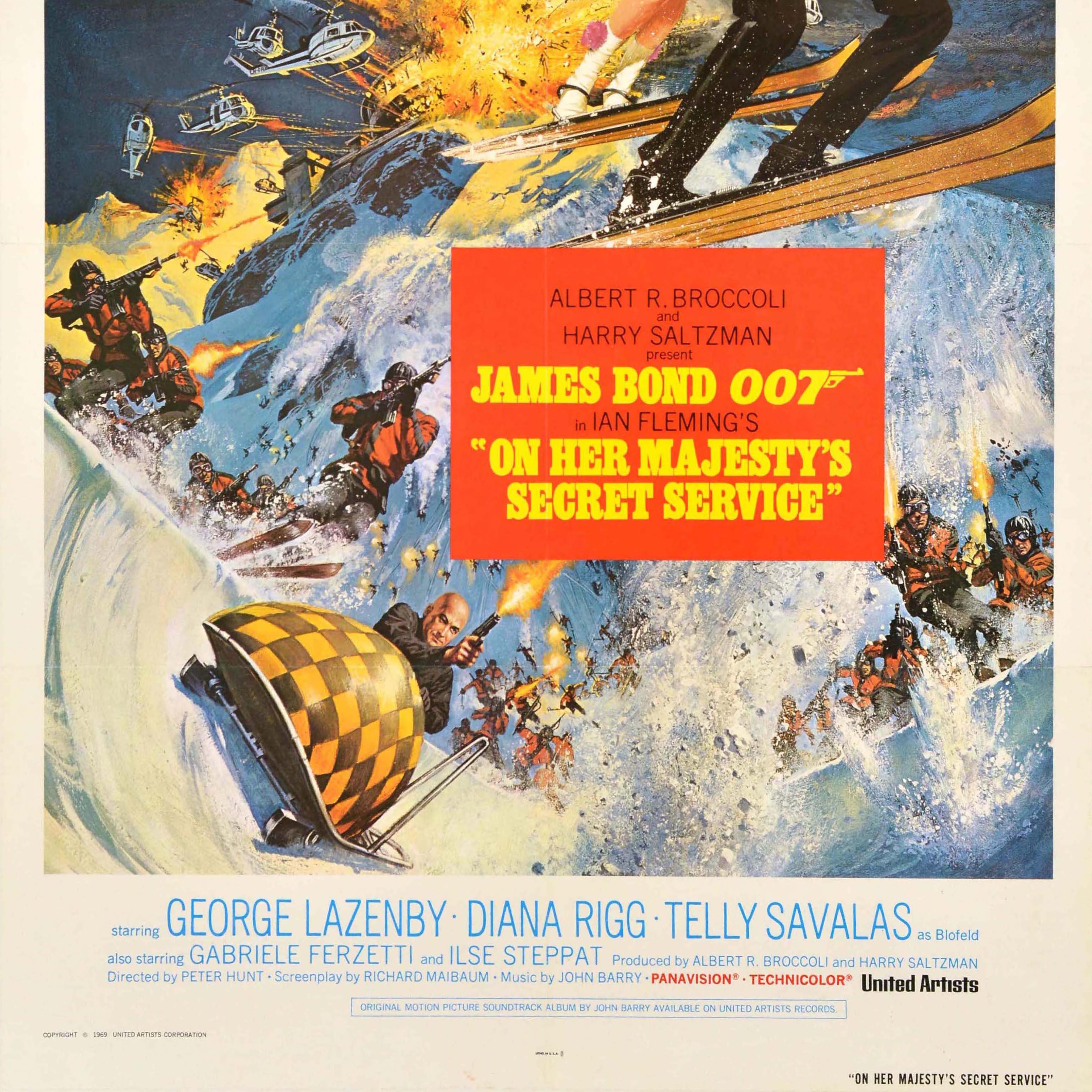 Original Vintage Movie Poster James Bond 007 Im Geheimdienst Ihrer Majestät (amerikanisch) im Angebot