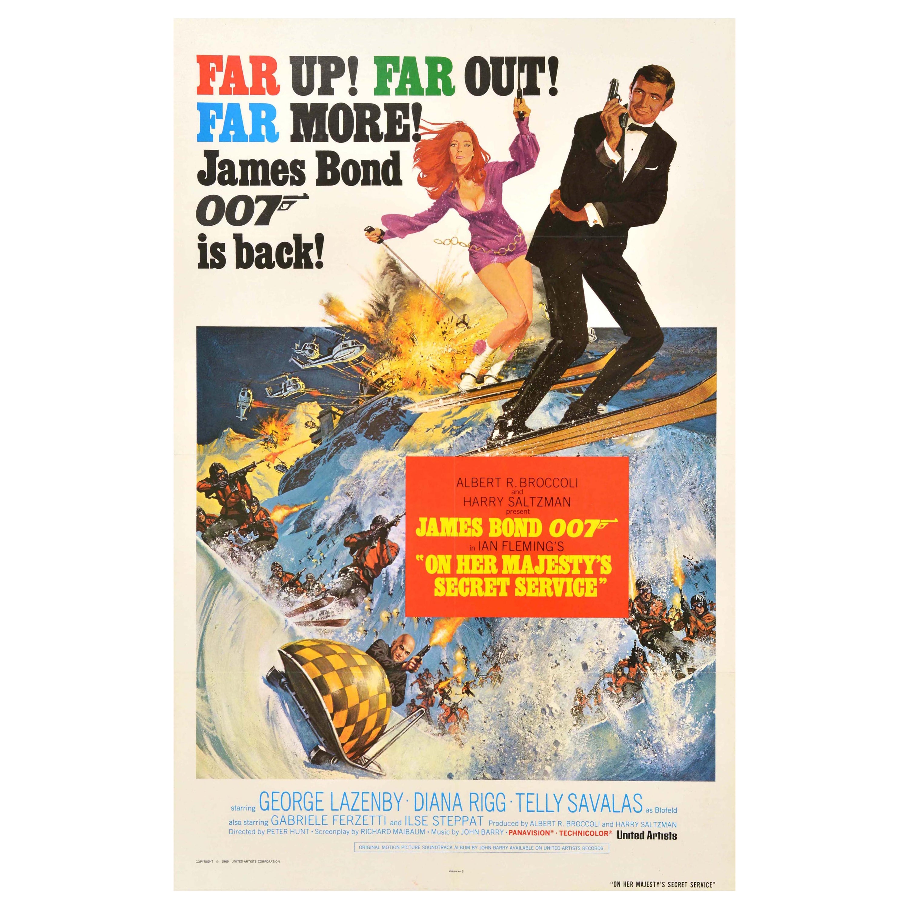 Original Vintage Movie Poster James Bond 007 On Her Majesty's Secret Service