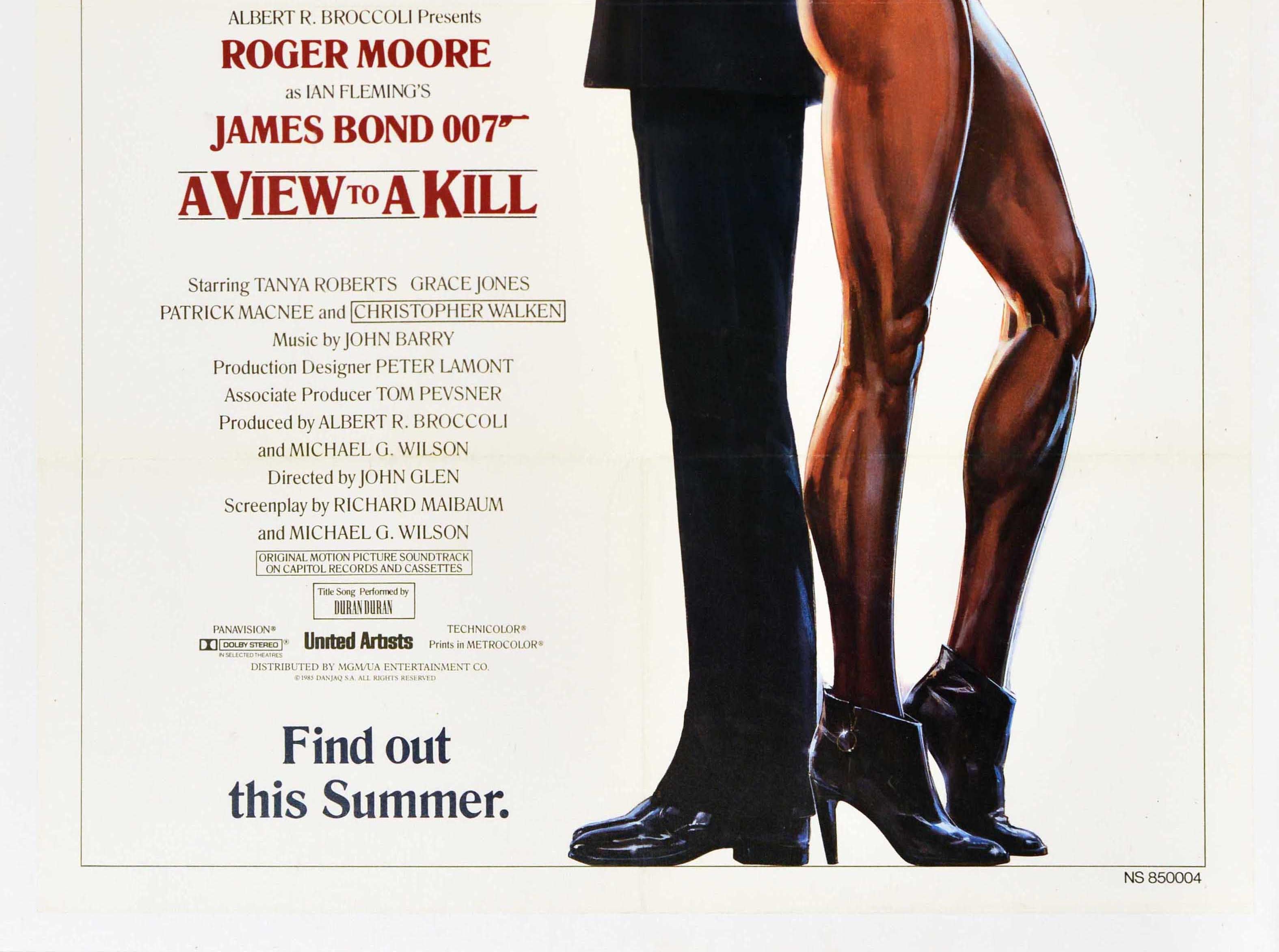 Original Vintage Film Poster James Bond A View To A Kill 007 Roger Moore Goozee (amerikanisch) im Angebot