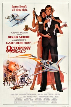 Original Vintage Movie Poster James Bond Octopussy USA 007 Roger Moore Goozee
