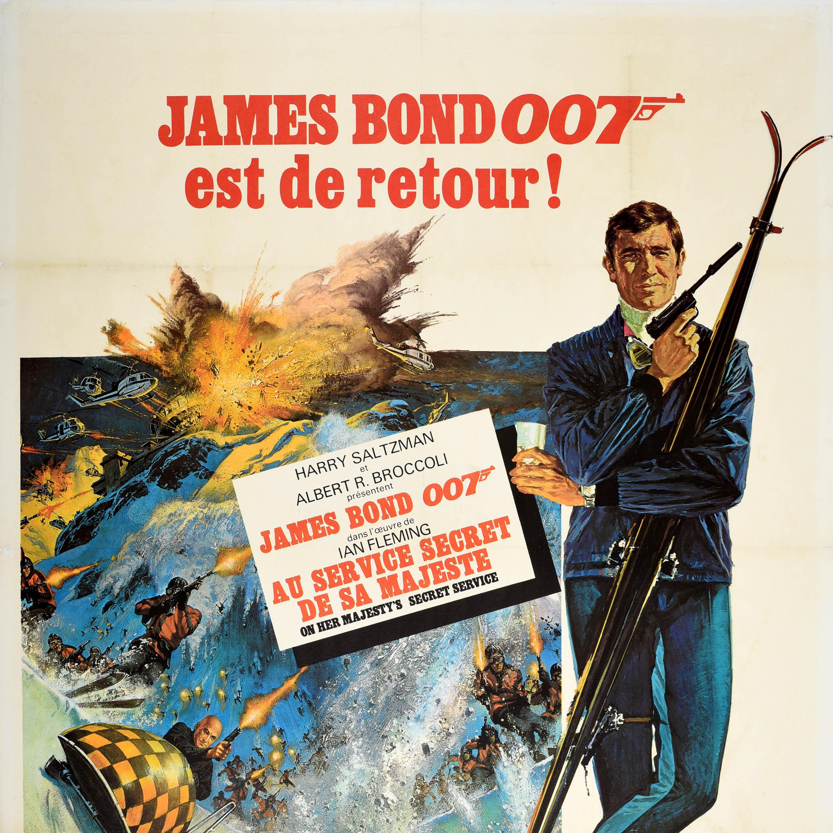 Original-Vintage-Filmplakat James Bond On Her Majesty's Secret Service 007, James Bond (Französisch) im Angebot