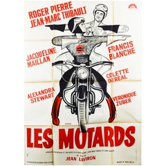 Original Used Movie Poster Les Motards The Motorcycle Cops French Comedy Film