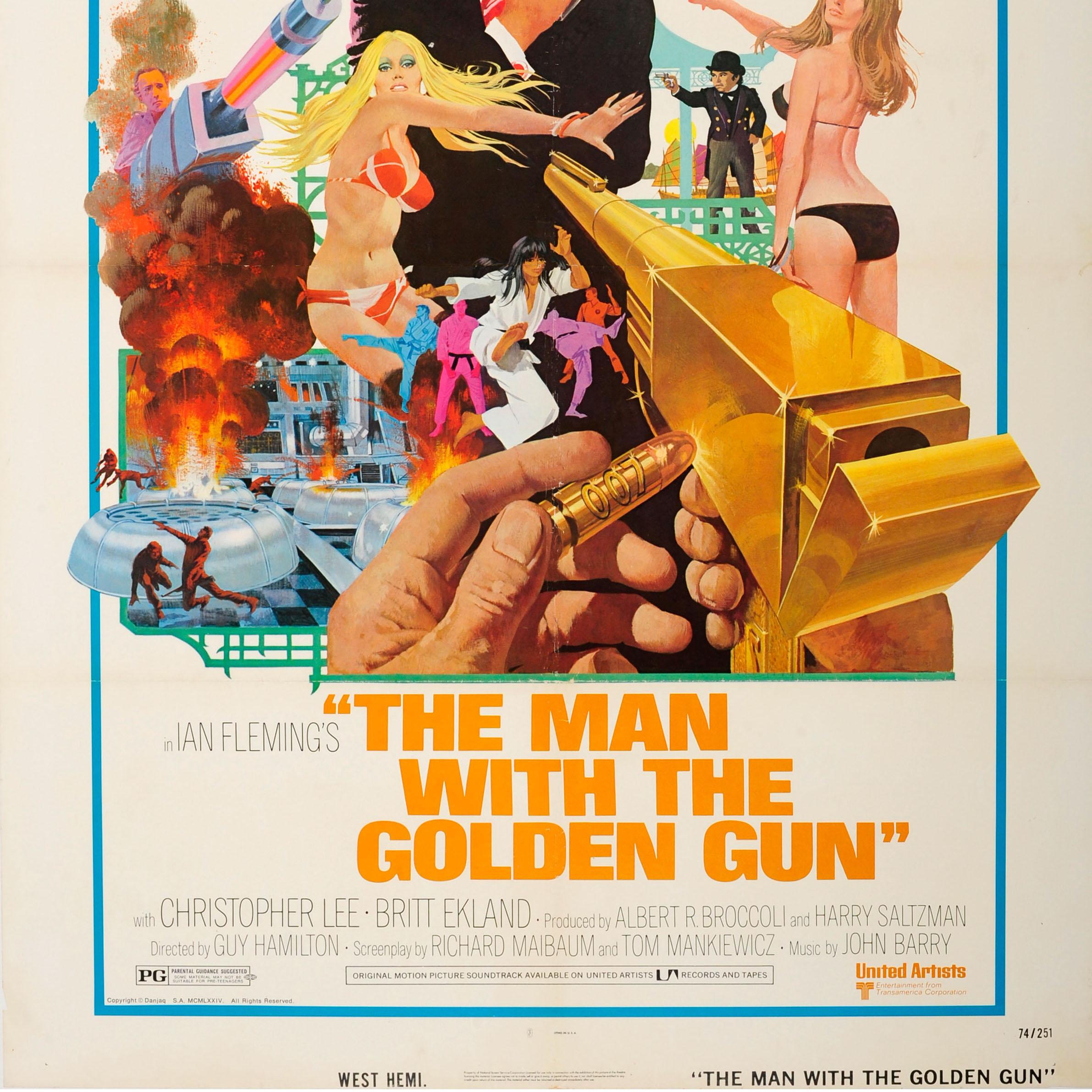 Original Vintage-Filmplakat „Man With The Golden Gun James Bond“, James Bond 007 McGinnis, James Bond im Zustand „Gut“ im Angebot in London, GB