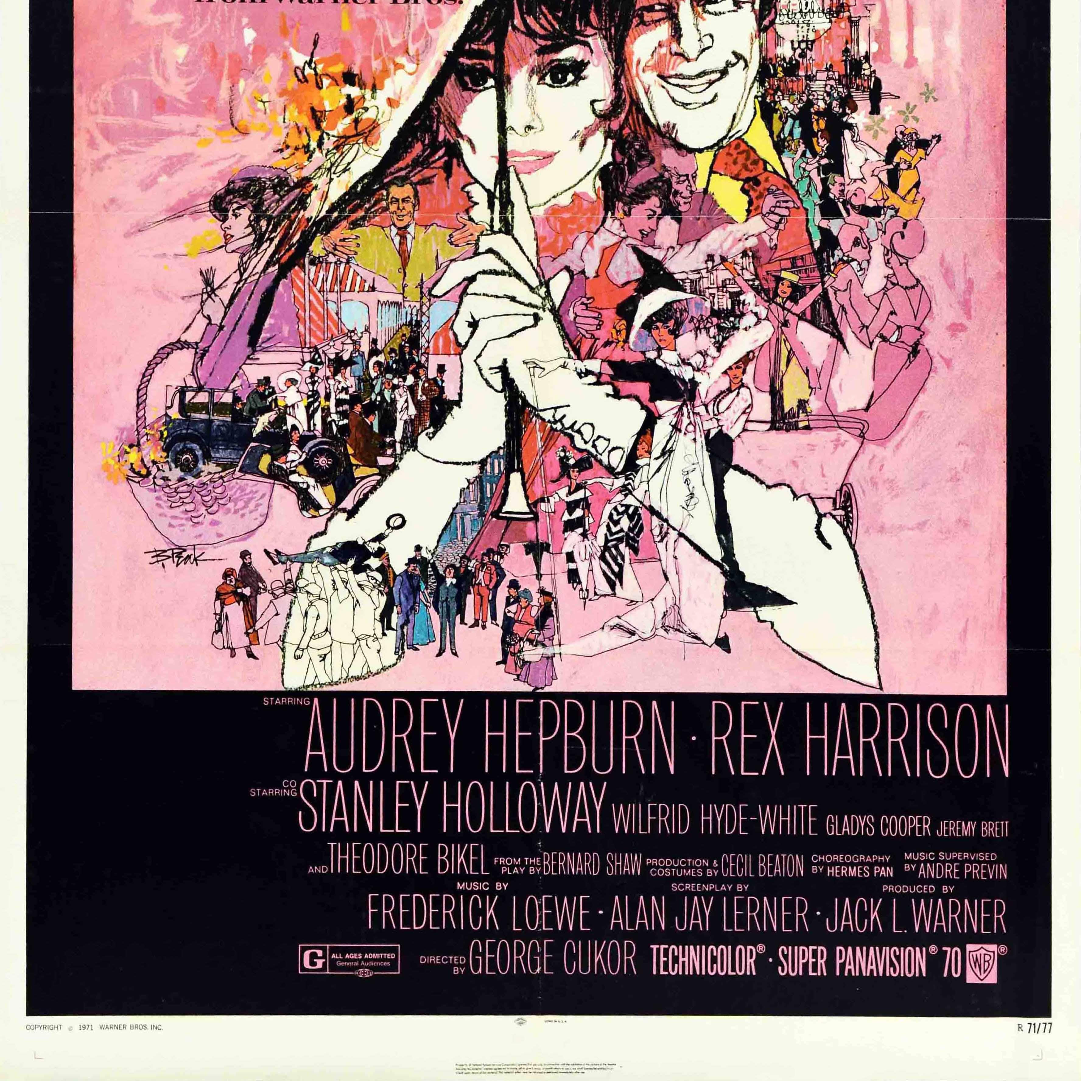 Cartel Original Vintage My Fair Lady Hepburn Harrison Comedia Musical Arte en Bueno estado para la venta en London, GB
